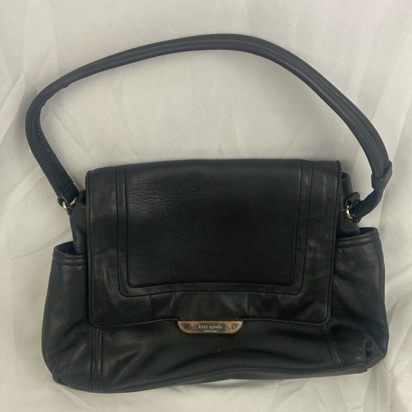 Kate Spade New York Black Leather Purse Hand Bag - Picture 1 of 14